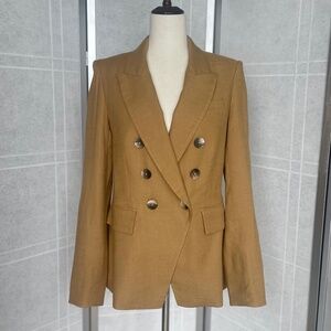 Veronica Beard Camel Lonny Linen Dickey Jacket sz 6